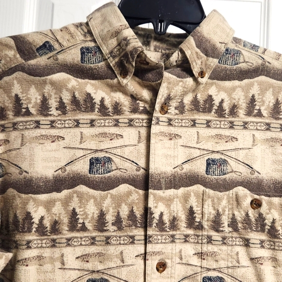 Woolrich Other - Men's Woolrich LS Flannel Button Down Shirt Large Tan